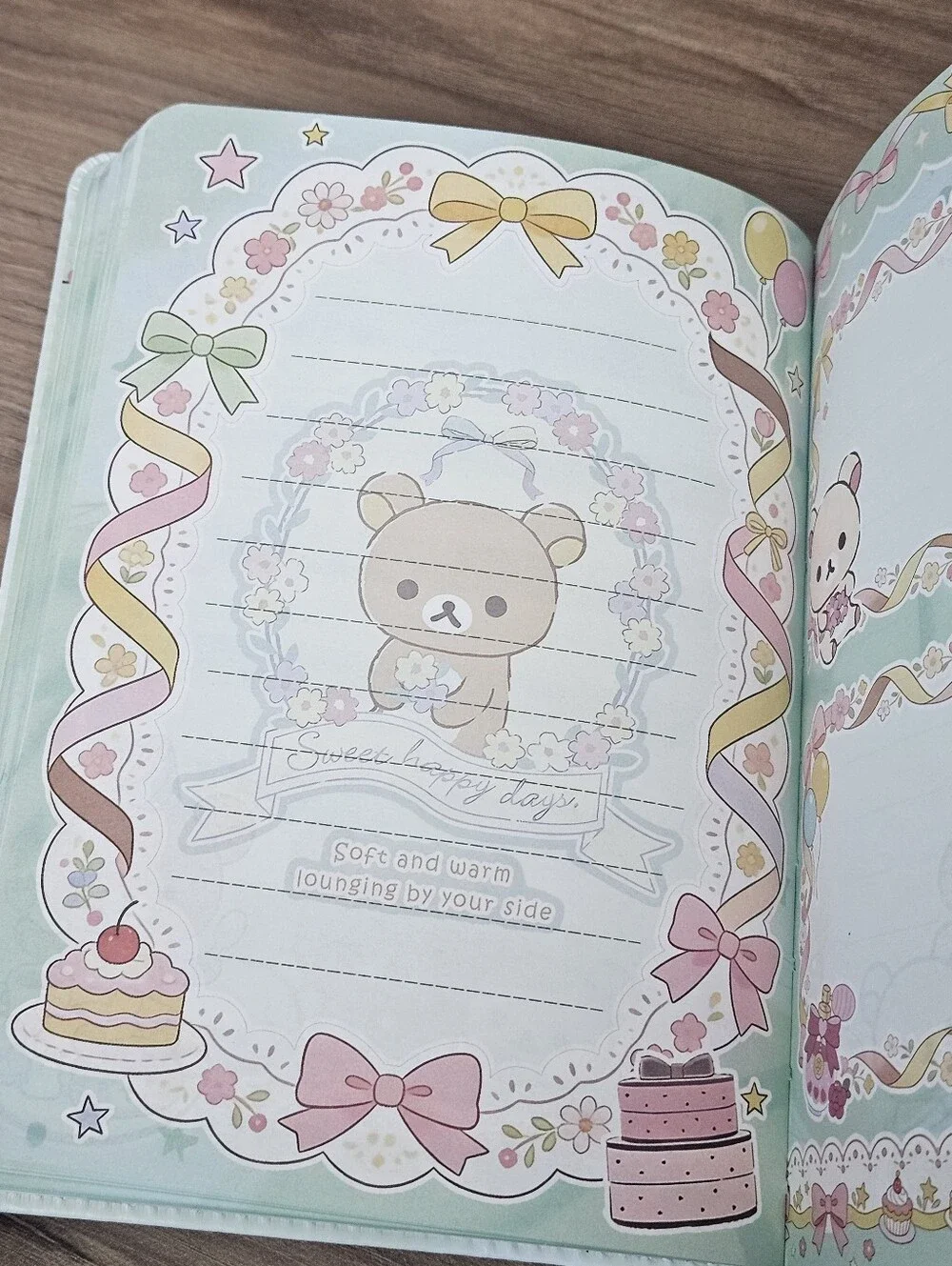 Kawaii Pastel Bear Cushioned Hardcover Notebook Journal
